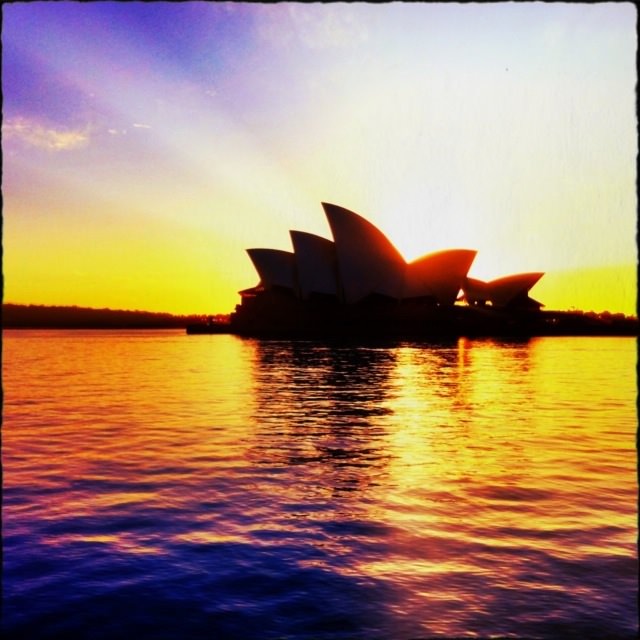 sunrise at Sydney harbor